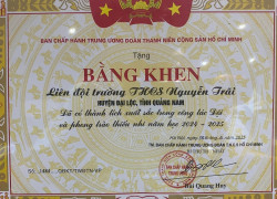 Chúc mừng Liên đội Trường THCS Nguyễn Trãi đã có thành tích xuất sắc trong công tác đội và phong trào thiếu nhi năm học 2024-2025